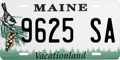 ME license plate 9625SA