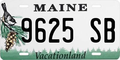 ME license plate 9625SB