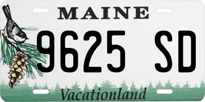 ME license plate 9625SD