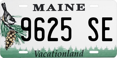 ME license plate 9625SE