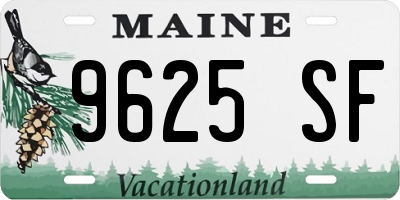 ME license plate 9625SF