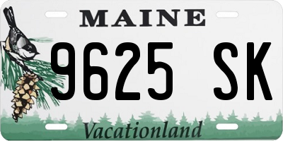 ME license plate 9625SK