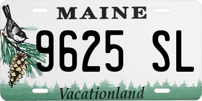 ME license plate 9625SL