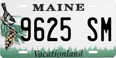 ME license plate 9625SM