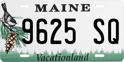 ME license plate 9625SQ
