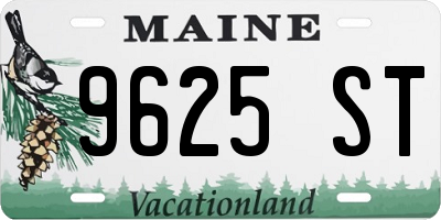 ME license plate 9625ST