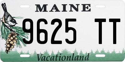 ME license plate 9625TT