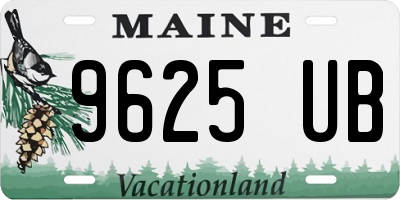 ME license plate 9625UB