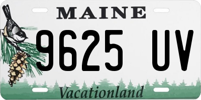 ME license plate 9625UV