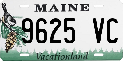 ME license plate 9625VC