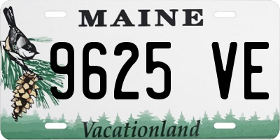 ME license plate 9625VE