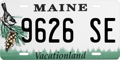 ME license plate 9626SE