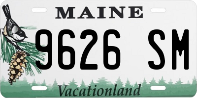 ME license plate 9626SM