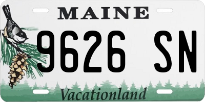 ME license plate 9626SN