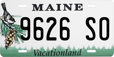ME license plate 9626SO