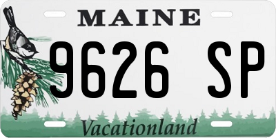 ME license plate 9626SP