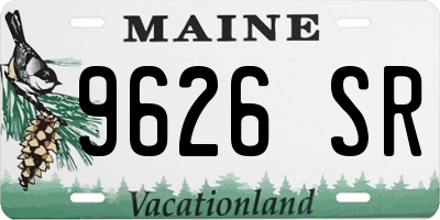 ME license plate 9626SR