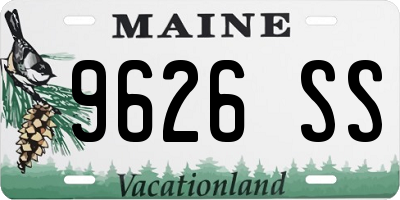 ME license plate 9626SS