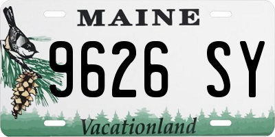 ME license plate 9626SY