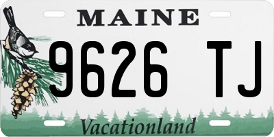 ME license plate 9626TJ