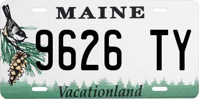 ME license plate 9626TY