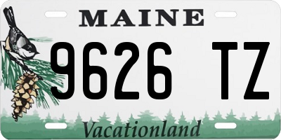 ME license plate 9626TZ