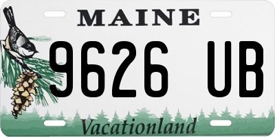 ME license plate 9626UB