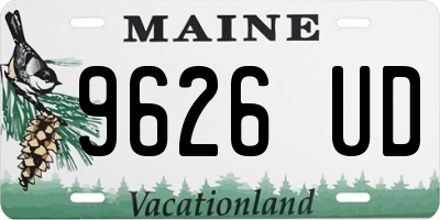ME license plate 9626UD