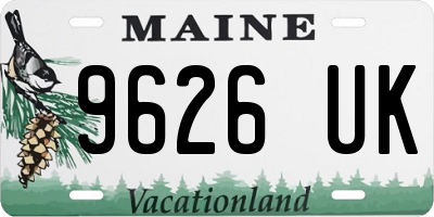 ME license plate 9626UK