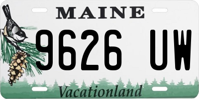 ME license plate 9626UW