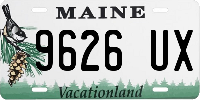 ME license plate 9626UX