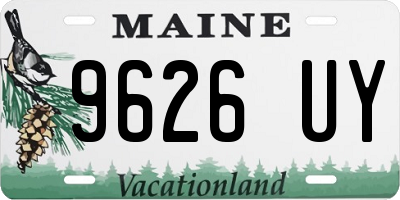 ME license plate 9626UY