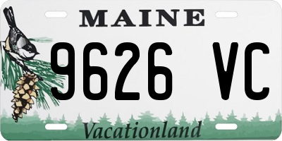 ME license plate 9626VC