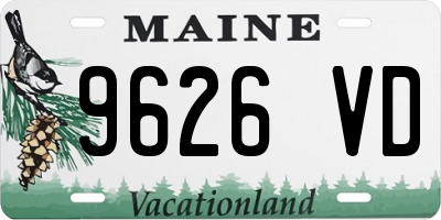 ME license plate 9626VD