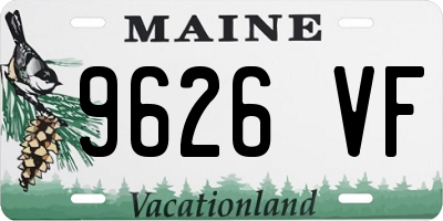 ME license plate 9626VF