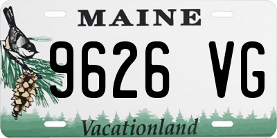 ME license plate 9626VG