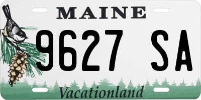 ME license plate 9627SA