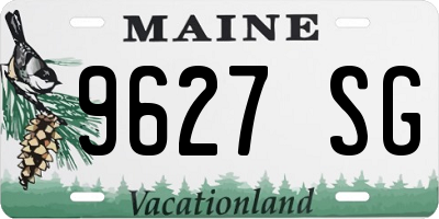 ME license plate 9627SG