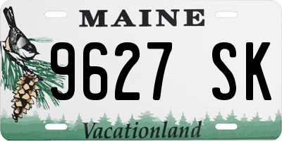 ME license plate 9627SK