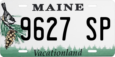 ME license plate 9627SP