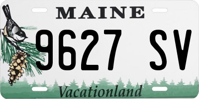 ME license plate 9627SV