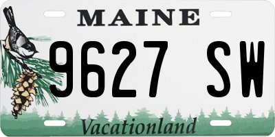 ME license plate 9627SW