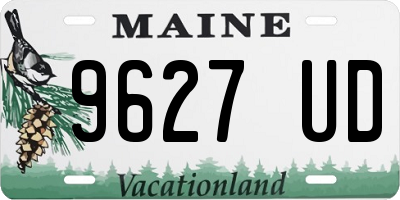 ME license plate 9627UD