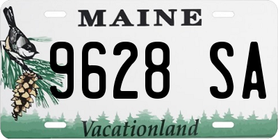 ME license plate 9628SA