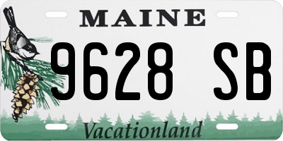 ME license plate 9628SB