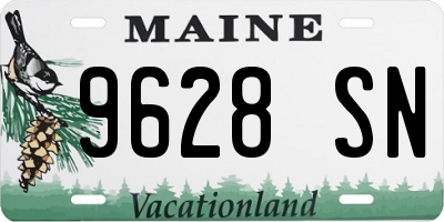 ME license plate 9628SN