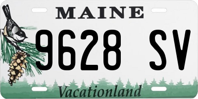 ME license plate 9628SV