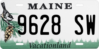 ME license plate 9628SW
