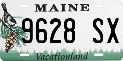 ME license plate 9628SX