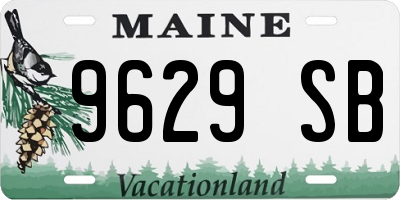 ME license plate 9629SB